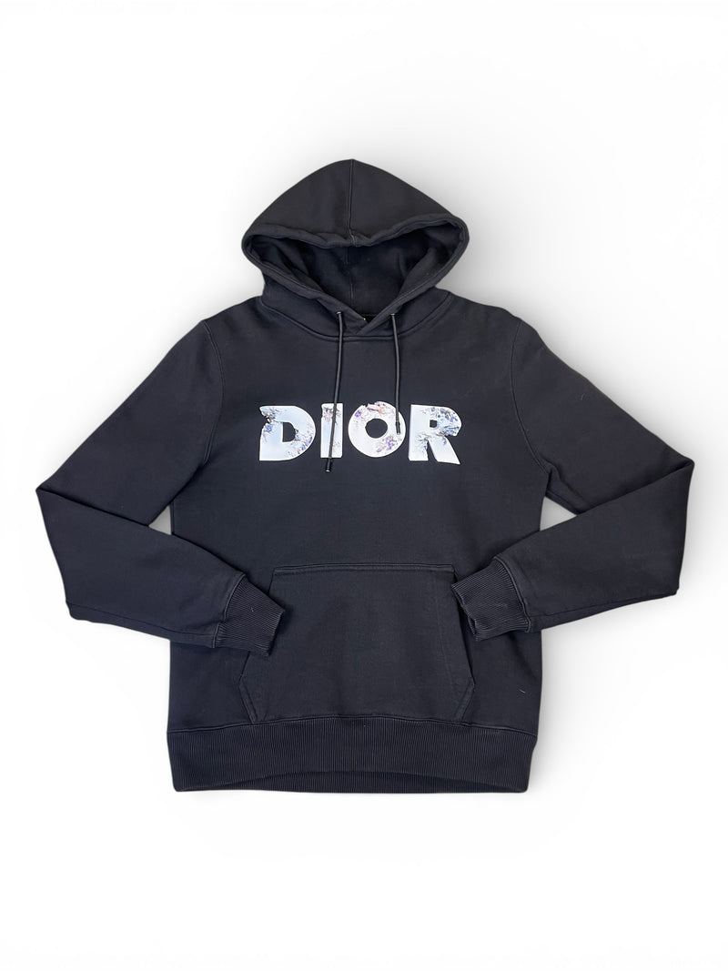 DIOR MENS BLACK HOODIE - SIZE SMALL - PRE-LOVED