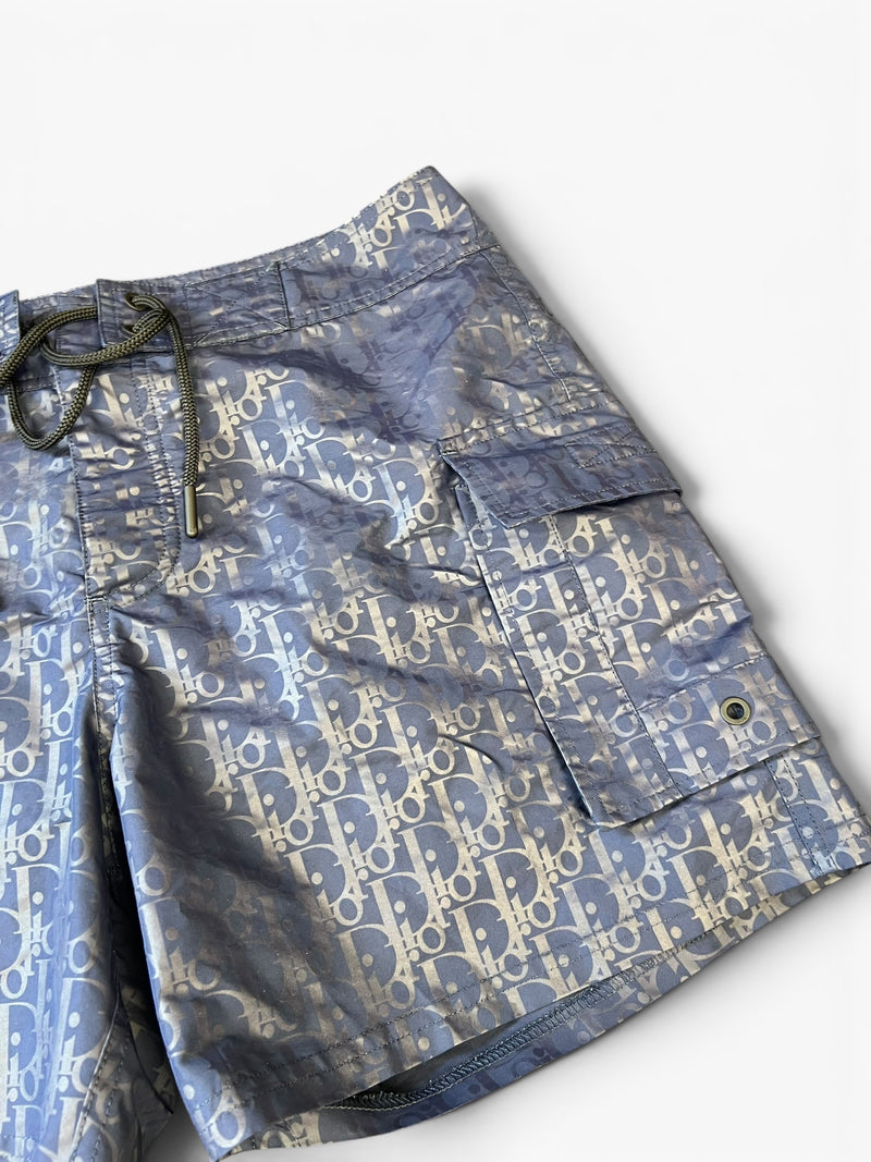 DIOR MENS NAVY SWIM SHORTS - SMALL - PRELOVED