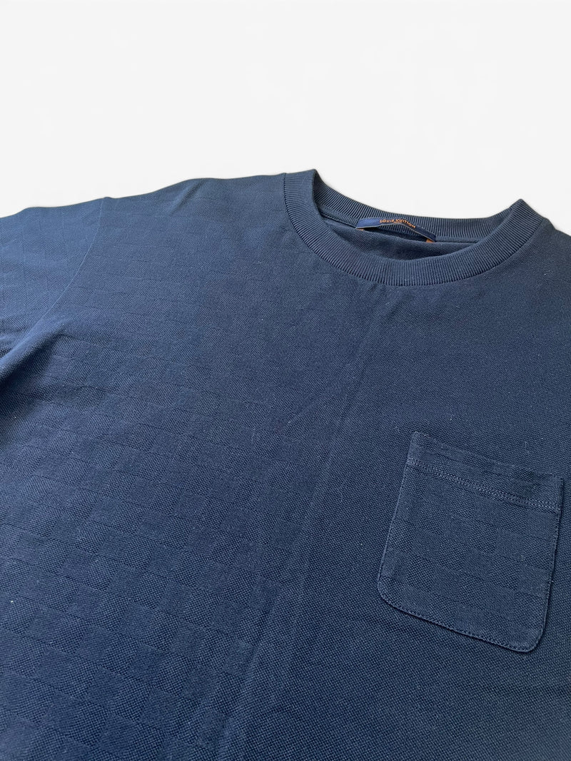 LOUIS VUITTON HALF DAMIER T-SHIRT - LARGE - PRELOVED